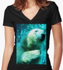 Polar Bear Women's Fitted V-Neck T-Shirt