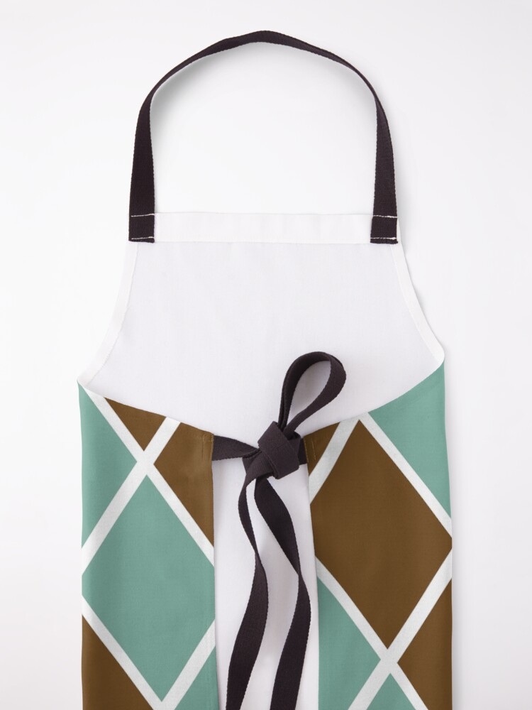 Thumbnail 5 of 6, Apron, Notthing Hill - Green And Brown Checkered Print designed and sold by Izzabel Shopping Center.