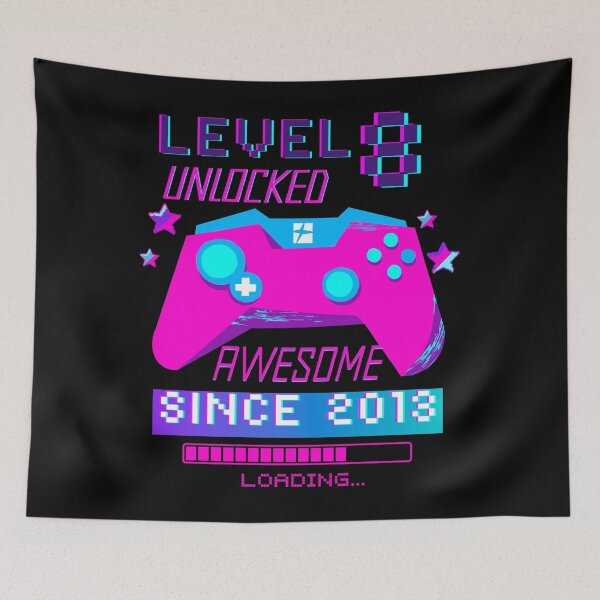 Item preview, Level 8 Unlocked, 8th Birthday Gamer Gift designed and sold by Mixture-DESIGN.
