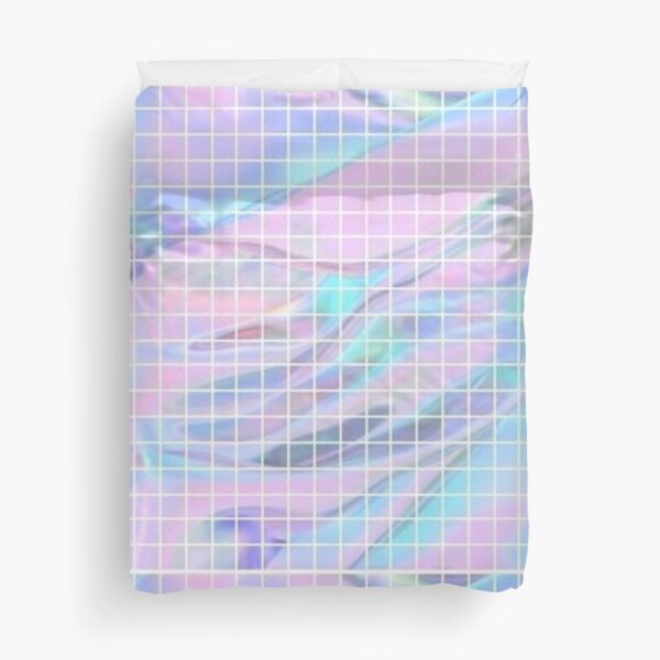 Holographic Grid Duvet Cover