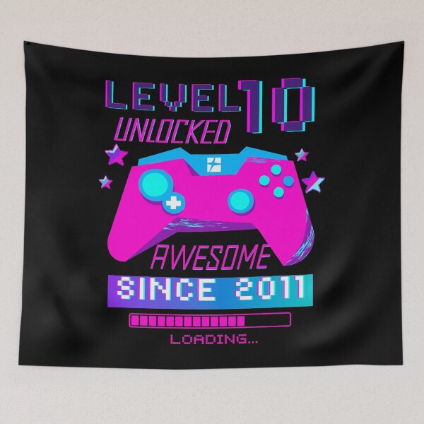 Item preview, Level 10 Unlocked, 10th Birthday Gamer Gift designed and sold by Mixture-DESIGN.