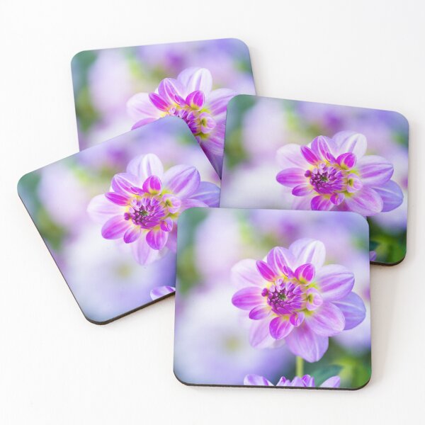 Item preview, Pretty pink purple pastel Dahlia flower in bloom designed and sold by CyaniRose.