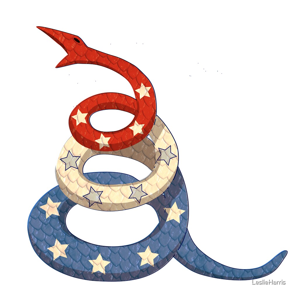 "Patriotic Snake" by LeslieHarris Redbubble