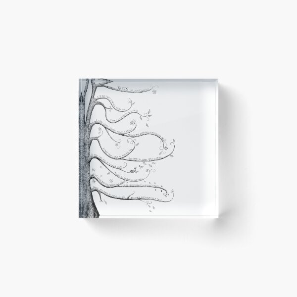Item preview, Illustrated Poem - Trees by Joyce Kilmer in Black and White designed and sold by Maddy Bennett.