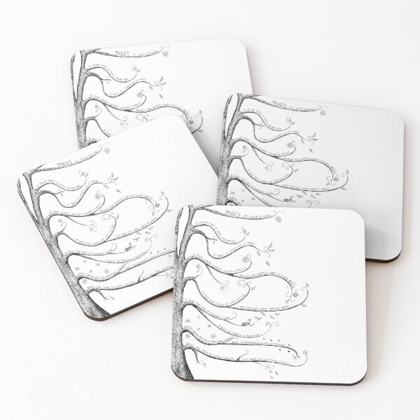 Item preview, Illustrated Poem - Trees by Joyce Kilmer in Black and White designed and sold by Maddy Bennett.