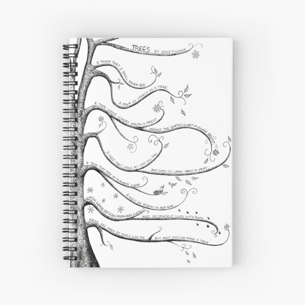 Item preview, Illustrated Poem - Trees by Joyce Kilmer in Black and White designed and sold by Maddy Bennett.