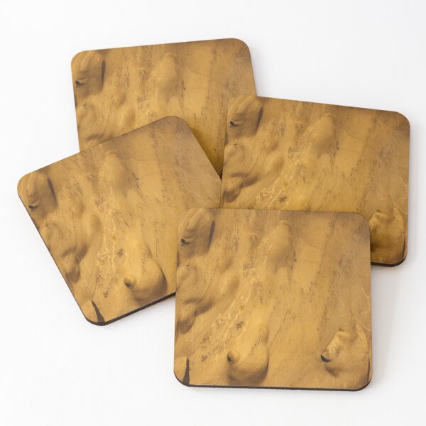 Item preview, Gnomes or trolls on golden yellow cave wall. designed and sold by kall3bu.