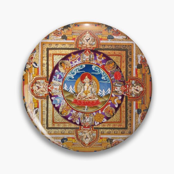 Item preview, White Tara Thangka Orange Mandala designed and sold by GuyBlank.