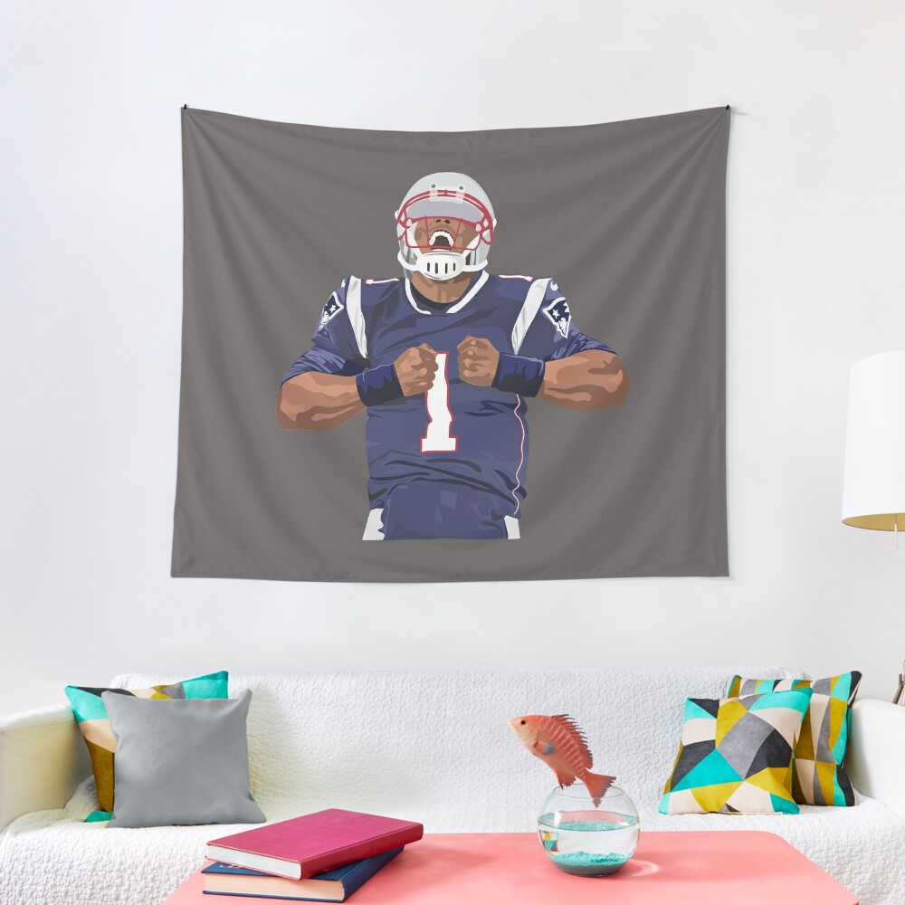 Cam Newton New England Patriots Away Jersey Tully Visuals Spiral Notebook  for Sale by tullyvisuals