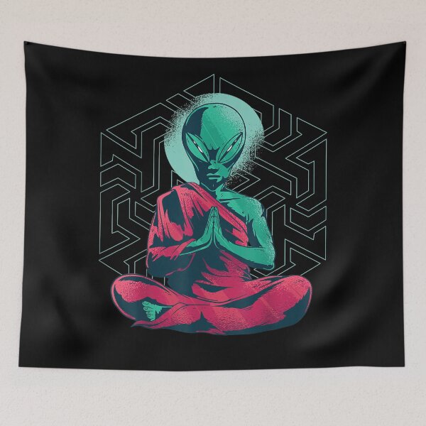 Item preview, Meditating Alien Mandala Buddhist Monk designed and sold by Peace And Yogi.