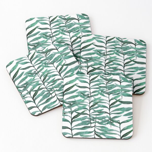 Item preview, Green Tropical Leaves Pattern designed and sold by EvelinePatterns.