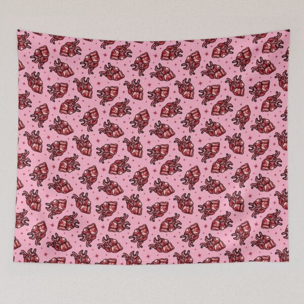 Item preview,  Watercolor Hearts Scatter on Pink designed and sold by Paisley Yazel.