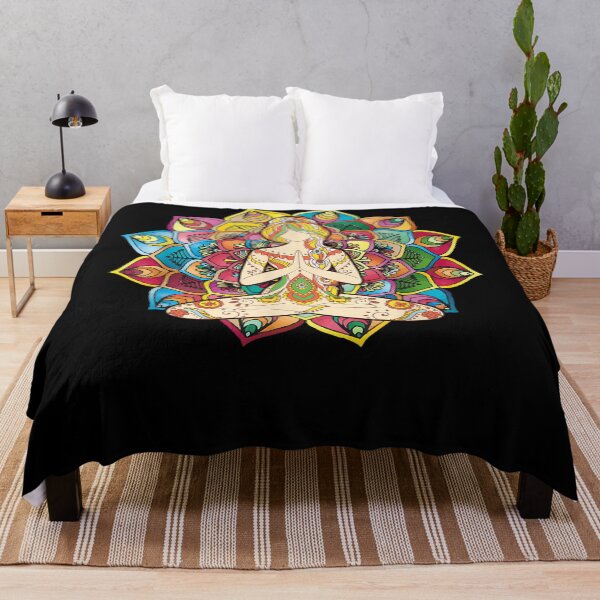 Item preview, Colorful Mandala Meditation Girl designed and sold by Peace And Yogi.
