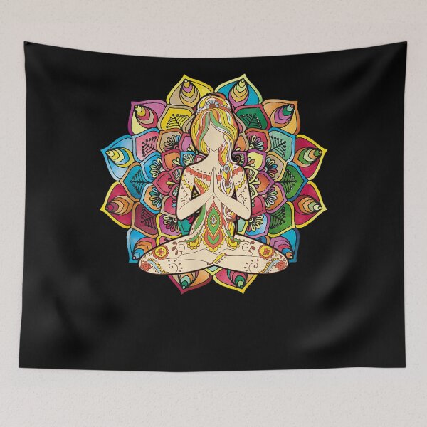 Item preview, Colorful Mandala Meditation Girl designed and sold by Peace And Yogi.