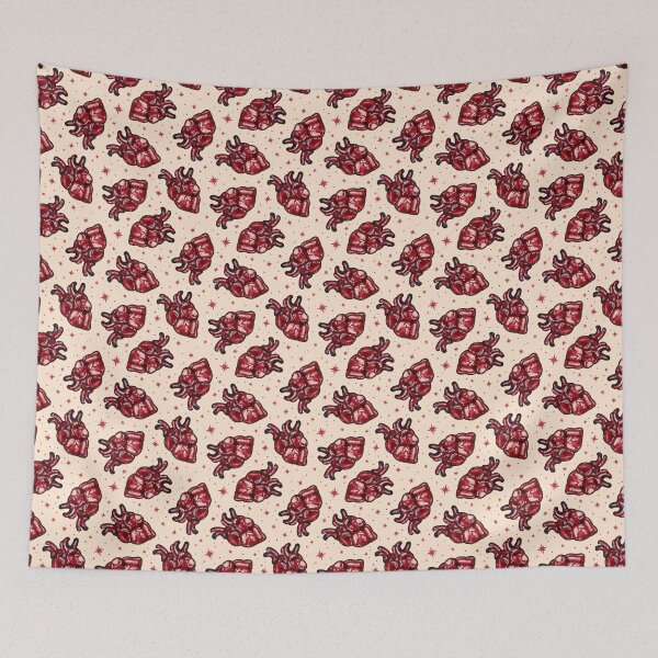 Item preview,  Watercolor Hearts Scatter on Cream designed and sold by Paisley Yazel.