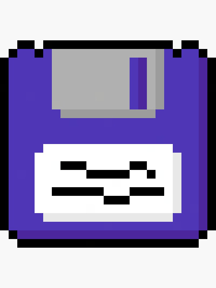 "Floppy Disk (8 Bit)" Sticker for Sale by Pixelsticks Redbubble