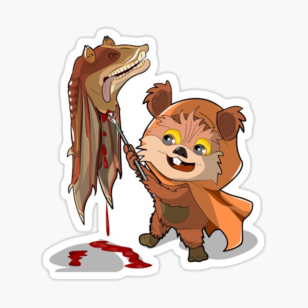 Vista previa del artículo con la obra «EWOKS VS STARWARS», diseñado y vendido por rojuma.