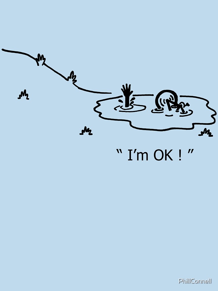 Thumbnail 7 of 7, Essential T-Shirt, "I'm OK!" Cycling Crash Cartoon designed and sold by PhillConnell.