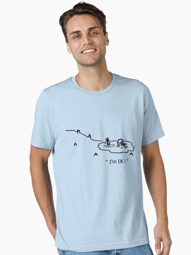 Thumbnail 1 of 7, Essential T-Shirt, "I'm OK!" Cycling Crash Cartoon designed and sold by PhillConnell.