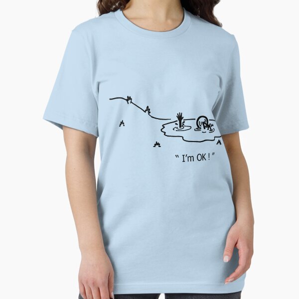 "I'm OK!" Cycling Crash Cartoon Essential T-Shirt