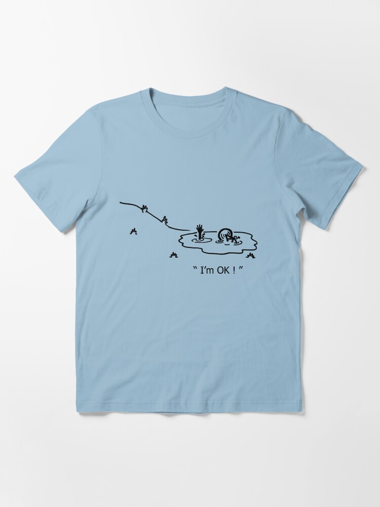 Alternate view of "I'm OK!" Cycling Crash Cartoon Essential T-Shirt