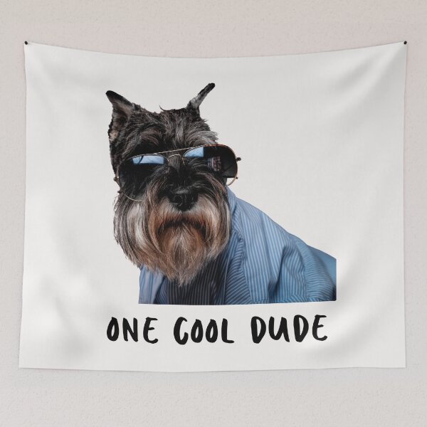 Artikelvorschau, Ein cooler Typ Hund. Schnauzer trägt Hemd und Sonnenbrille entworfen und verkauft von JellyBeenzz.