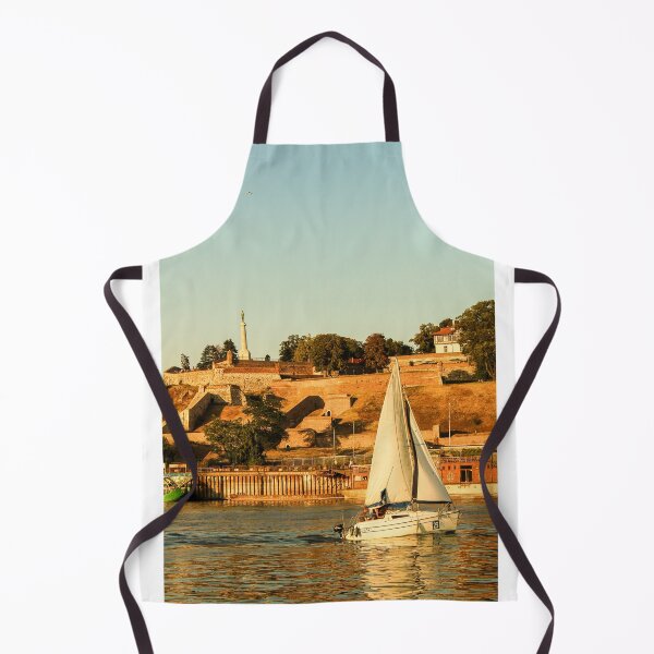 Item preview, Sailing on Danube river in Belgrade, Serbia with medieval fortress Kalemegdan in background. designed and sold by nikola993.