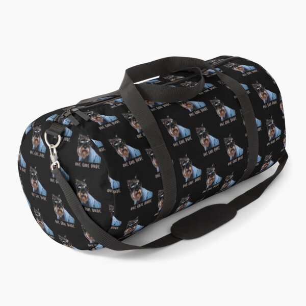 Item preview, One Cool Dude Dog. Schnauzer wearing a shirt and sunglasses designed and sold by JellyBeenzz.