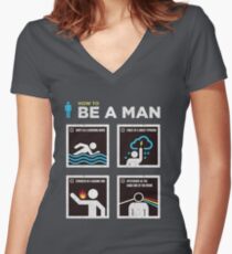 How to Be a Man Women's Fitted V-Neck T-Shirt
