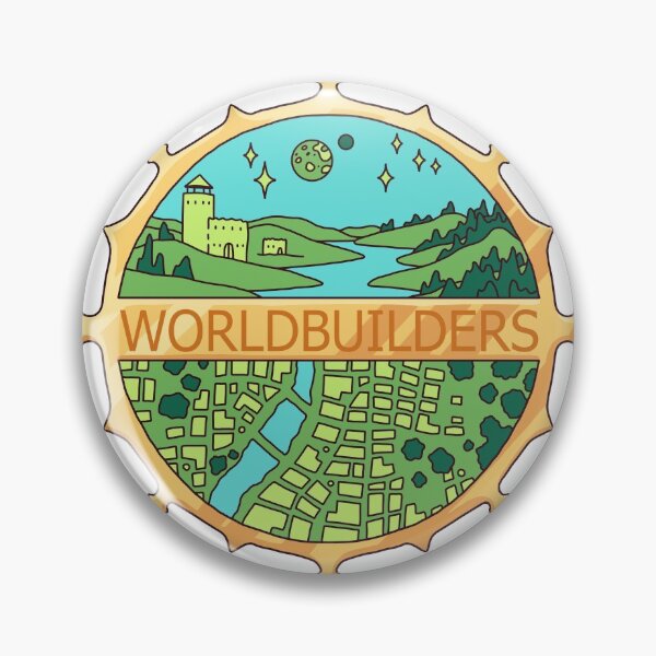 Item preview, Worldbuilders Badge designed and sold by WeFourCrows.