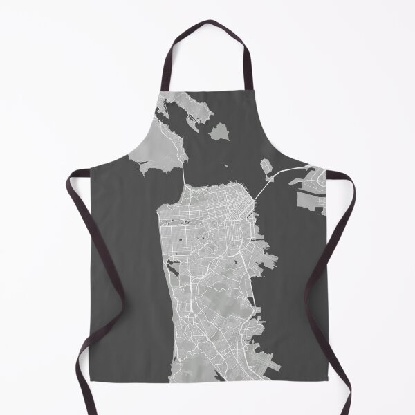 Item preview, San Francisco minimalistic map monochrome gray designed and sold by softlycarol.
