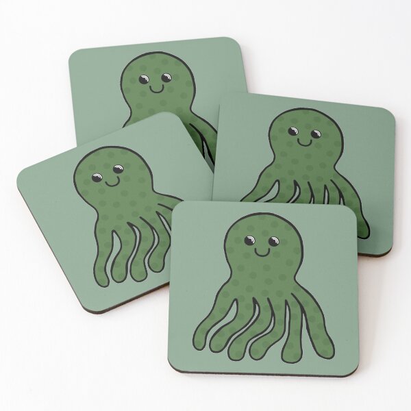 Item preview, Oceancreature , Under The Sea Dark Green Octopus designed and sold by Barolina.