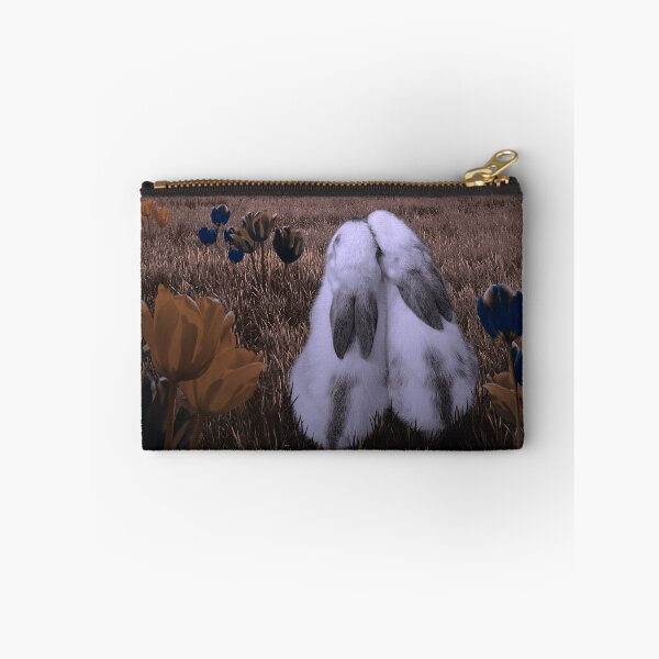 Item preview, Kopie von Bunnies full moon night turquoise pink designed and sold by Susanne Margarete Lutz.