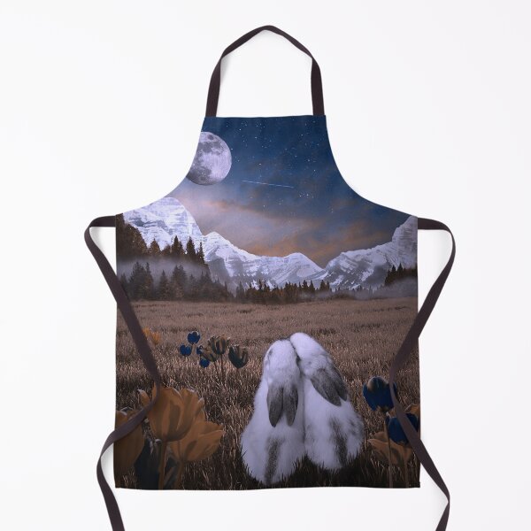 Item preview, Kopie von Bunnies full moon night turquoise pink designed and sold by Susanne Margarete Lutz.