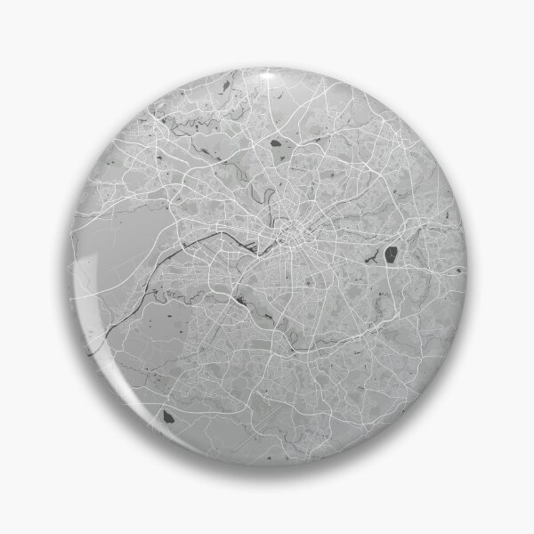 Item preview, Manchester minimalistic map monochrome gray designed and sold by softlycarol.