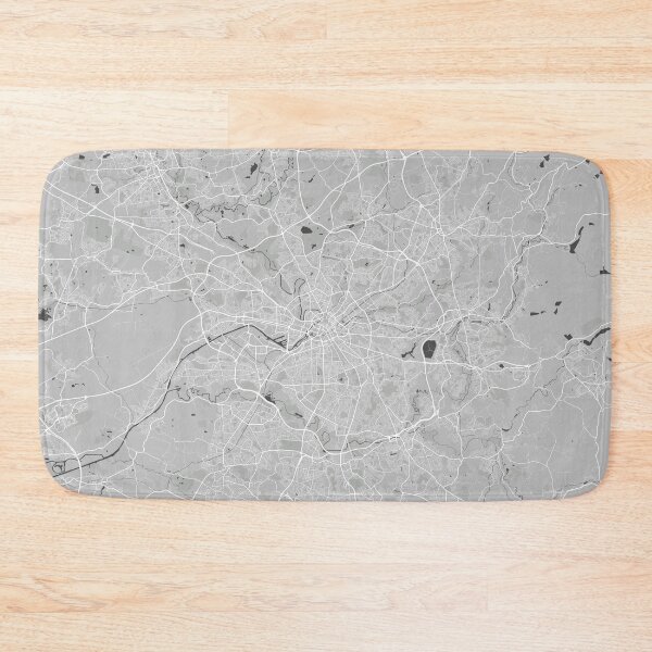 Item preview, Manchester minimalistic map monochrome gray designed and sold by softlycarol.
