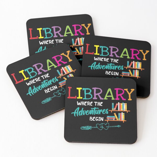 Item preview, Library Books Where Adventures Begin Librarian Reading Book designed and sold by Vlashilo.