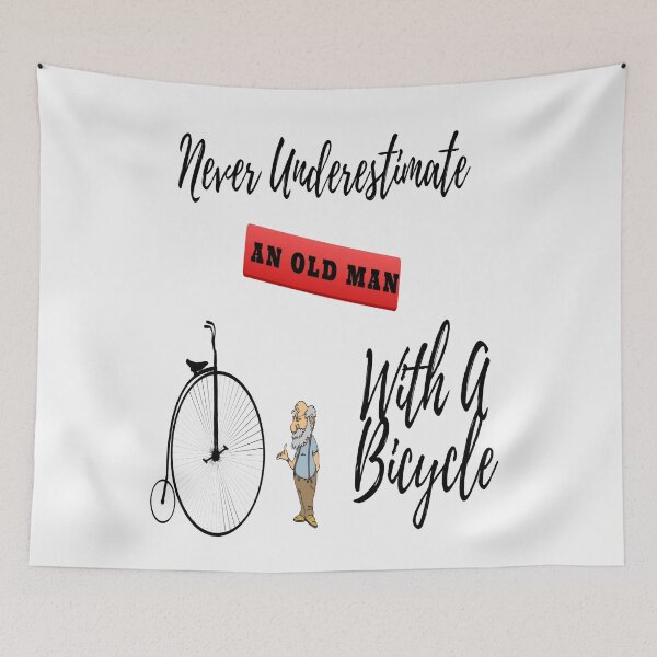 Item preview, Never Underestimate An Old Man With A Bicycle designed and sold by Danyell369.