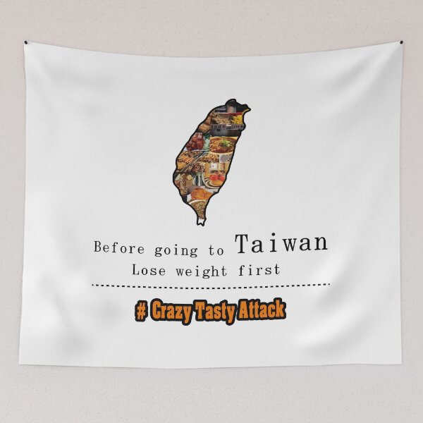Item preview,  Before going to Taiwan,Lose weight first _# Crazy Tasty Attack(taiwan icon map_black) designed and sold by jessie848v.