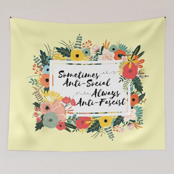 Item preview, Sometimes Antisocial, Always Antifascist  designed and sold by BewilderedUni.