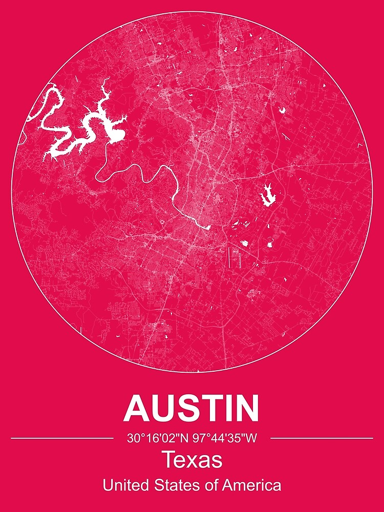 "Austin (Texas, United States of America) City Map" Art Print for Sale by jessestewart18