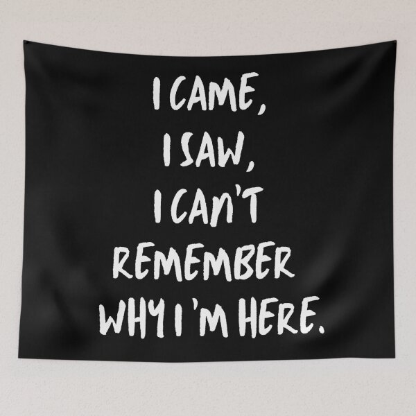 Item preview, I Came, I Saw, I Can't Remember Why I'm Here. Funny, Forgetful.  designed and sold by JellyBeenzz.