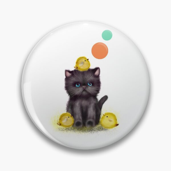 Item preview, Lindo Animal Gatito Gato Bebé Pollitos Burbujas designed and sold by fluffibee.