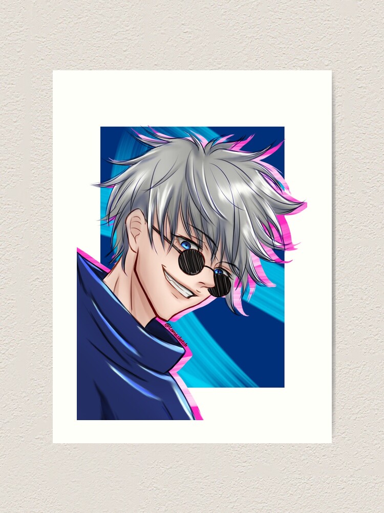 Satoru Gojo Fan Art Digital Wall Art Anime Boy (Download Now) 