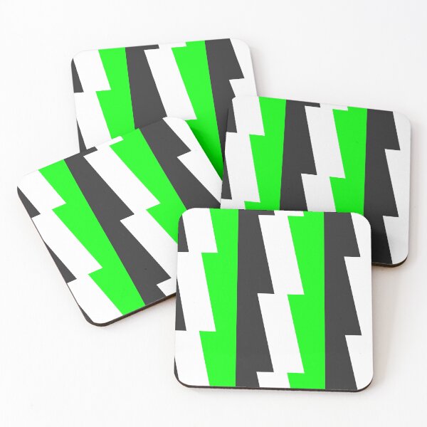 Item preview, Stripy Zig Zag Pattern (Green, White & Black) designed and sold by Samboid.
