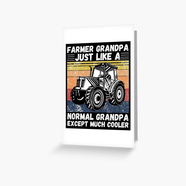 Father's Day or Birthday Card Gift For Grandad Tractor Farming Themed 