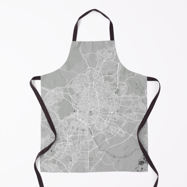 Item preview, Madrid minimalistic map monochrome gray designed and sold by softlycarol.
