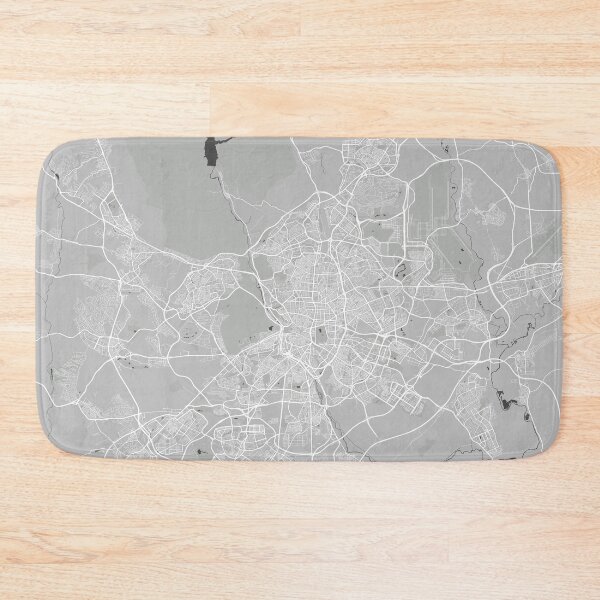 Item preview, Madrid minimalistic map monochrome gray designed and sold by softlycarol.