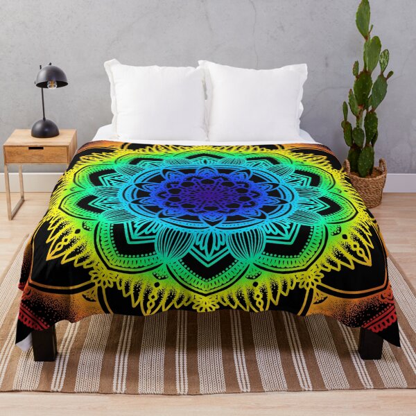 Artikelvorschau, Blumenbogen-Mandala des Regenbogens entworfen und verkauft von felinefeelings.