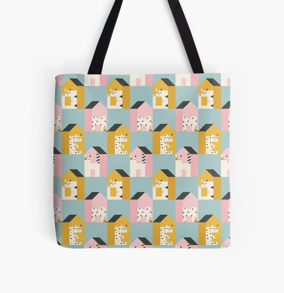Home is where the Cat is All Over Print Tote Bag